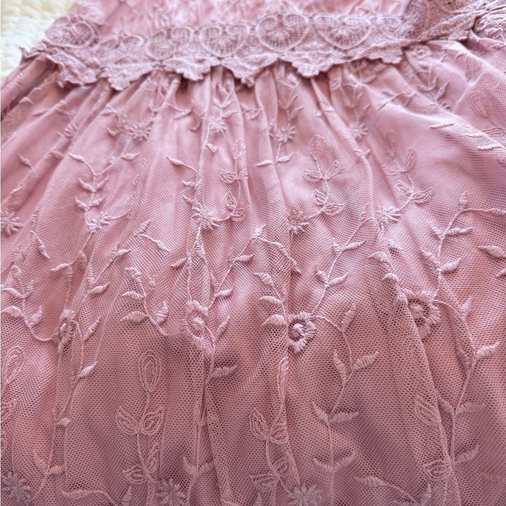 Sundance Delicate Pink Lace Dress - Picture 4 of 5
